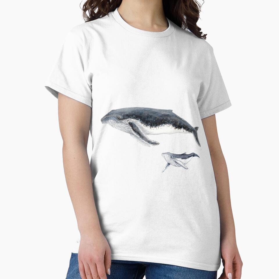 Humpback whale mother and baby whale Megaptera novaeangliae by chloeyzoard