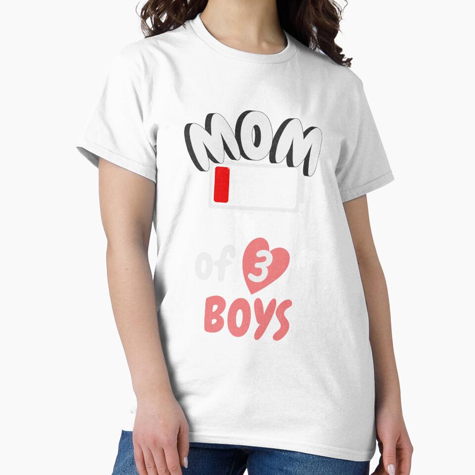 Funny Mom of 3 boys low battery by cutefashion