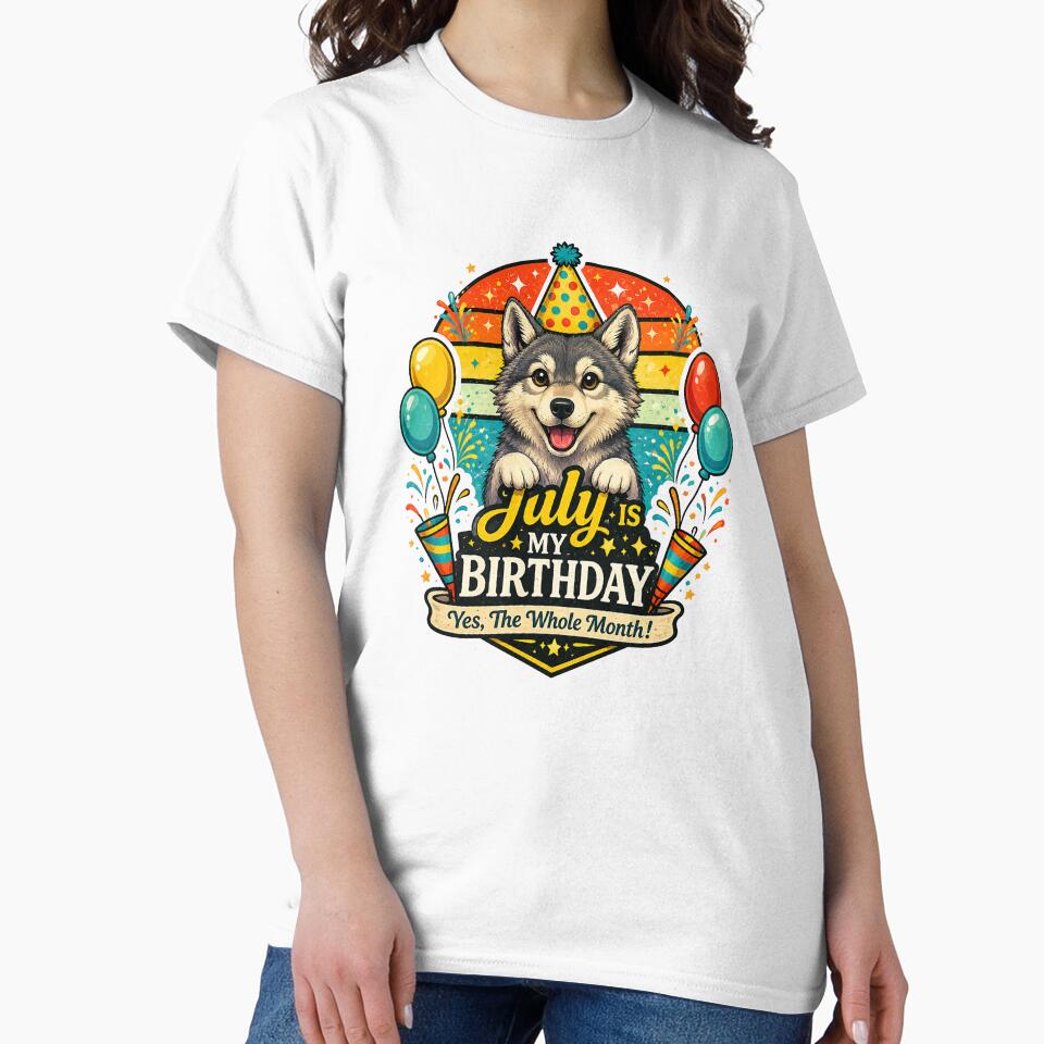 Cute Wolf Birthday Month july summer cool by QuiteOrbit