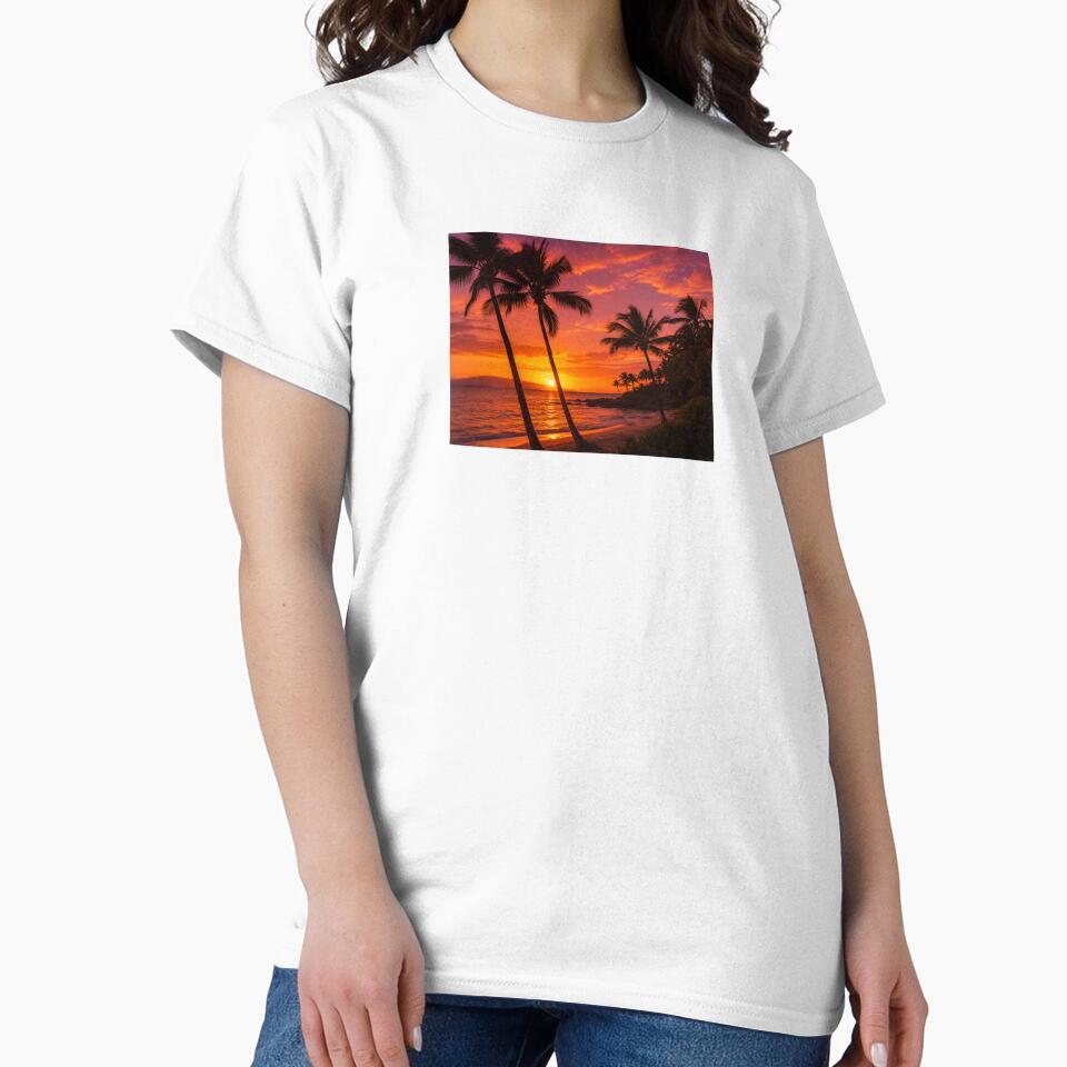 Tropical Sunset Palm Trees by parisiantoast