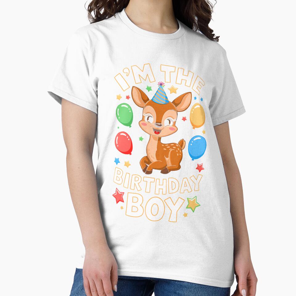 Funny Deer Birthday Boy Bday Boys Girls Kids by rafaeltto