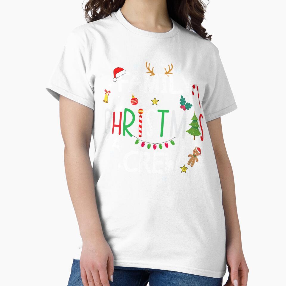 family christmas crew shirt 2023, matching christmas pajama santa reindeer team shirt by ZAIN JAMAL