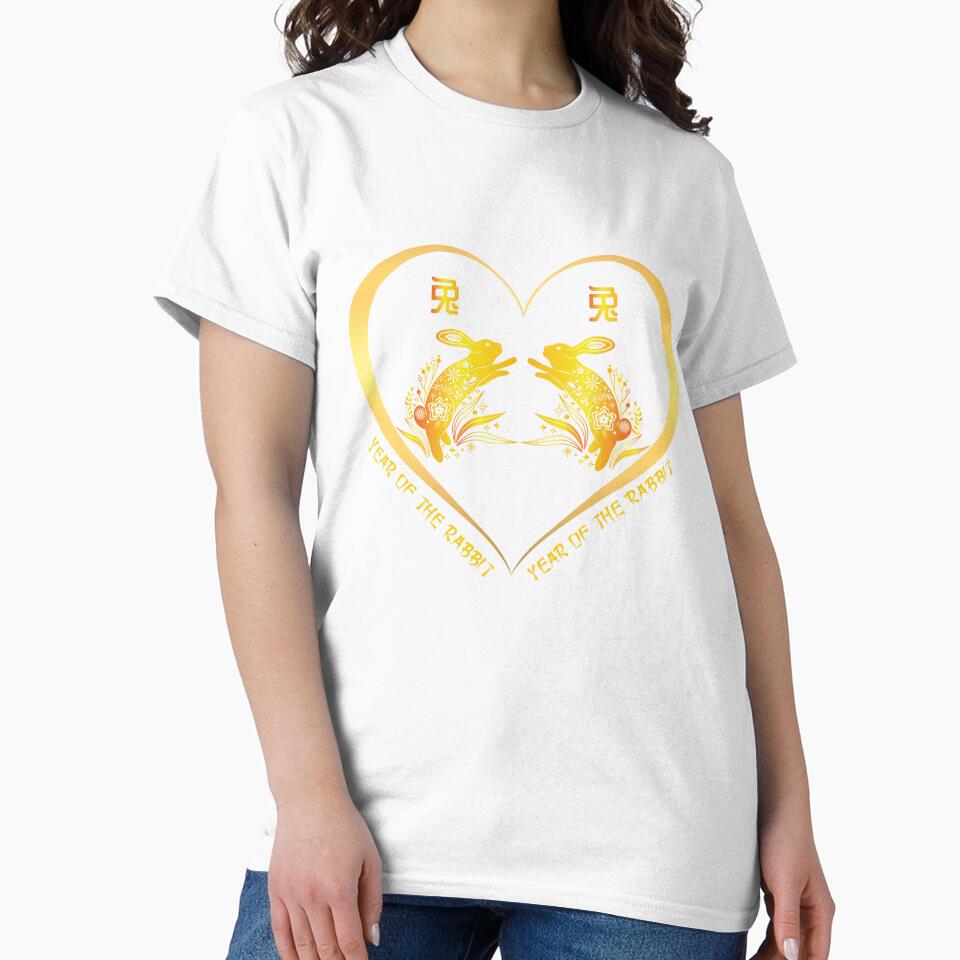 Year Of The Rabbit And Year Of The Rabbit Couples Golden Chinese Zodiac Animals by Karry-Pat