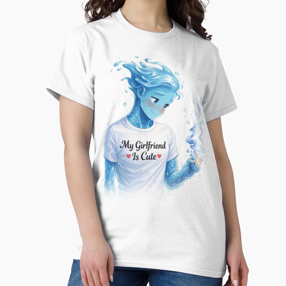 My Girlfriend Is Cute – Water Elemental Couple Shirt by Chaos-Approved