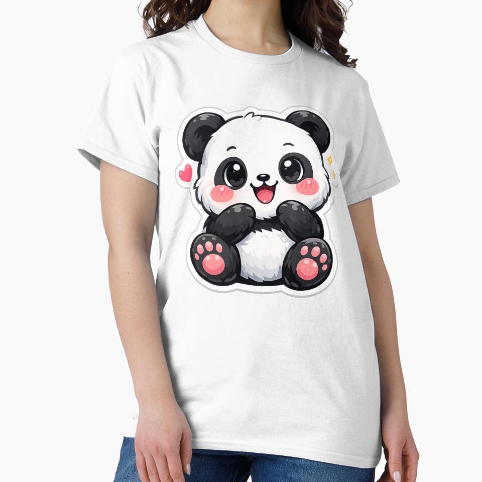 Cute Smiling Panda Sticker | Kawaii Panda Cartoon | Adorable Animal Decal by Sidra digital art 8277237
