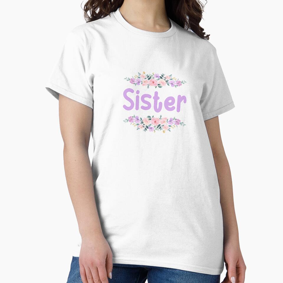 Purple Flower Sister Name Label by NormadWorld