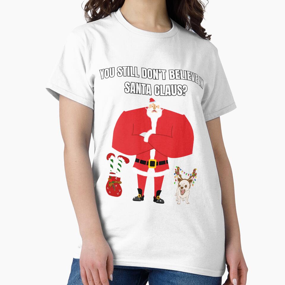 Santa Claus You still don't believe in Santa Cluas Angry Dog and Elf by FreeMind-Design