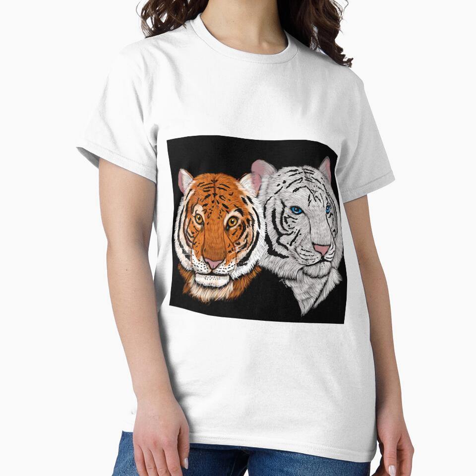 Orange and White Tigers by artbyjodysanner
