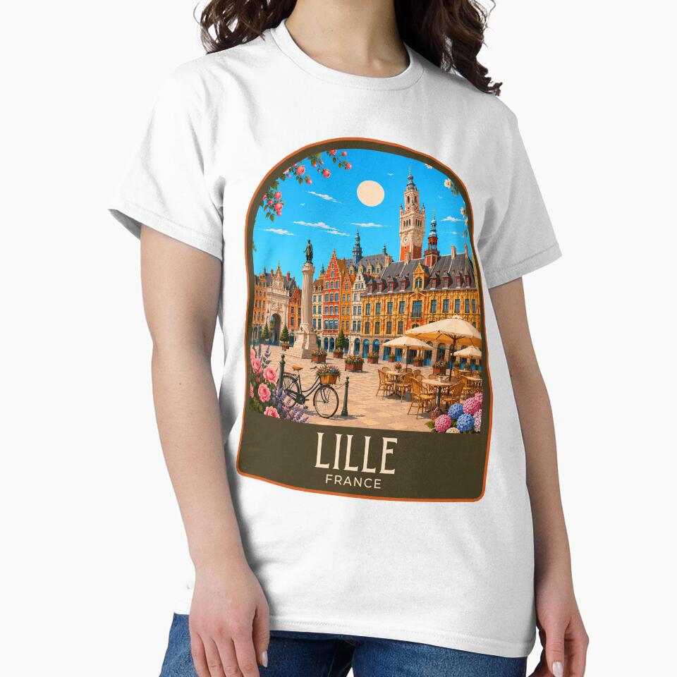 Lille Vintage Travel Illustration by HomeLivingCo