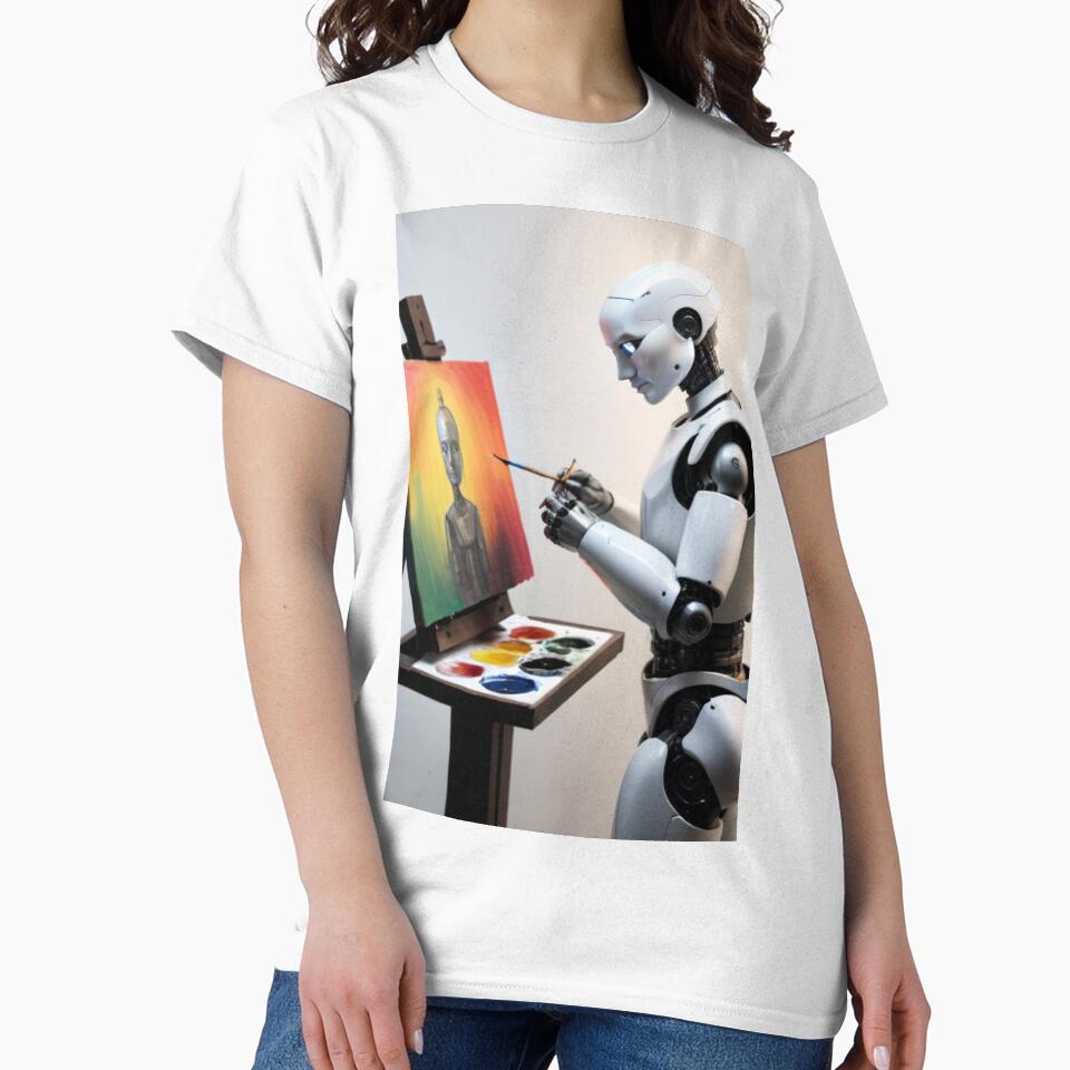 Self-porttait of a robot by Sidney Graf