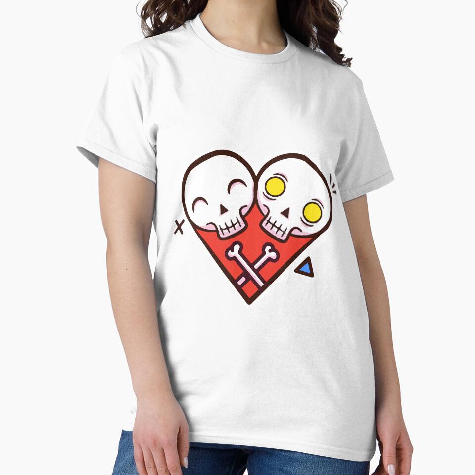 Funny Skeleton Heart Couple Love by mouad naouiri