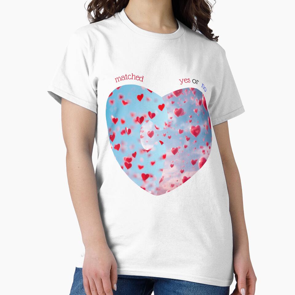 Romantic heart-shaped graphics for Valentine's Day matched: yes or no by Knock on my door