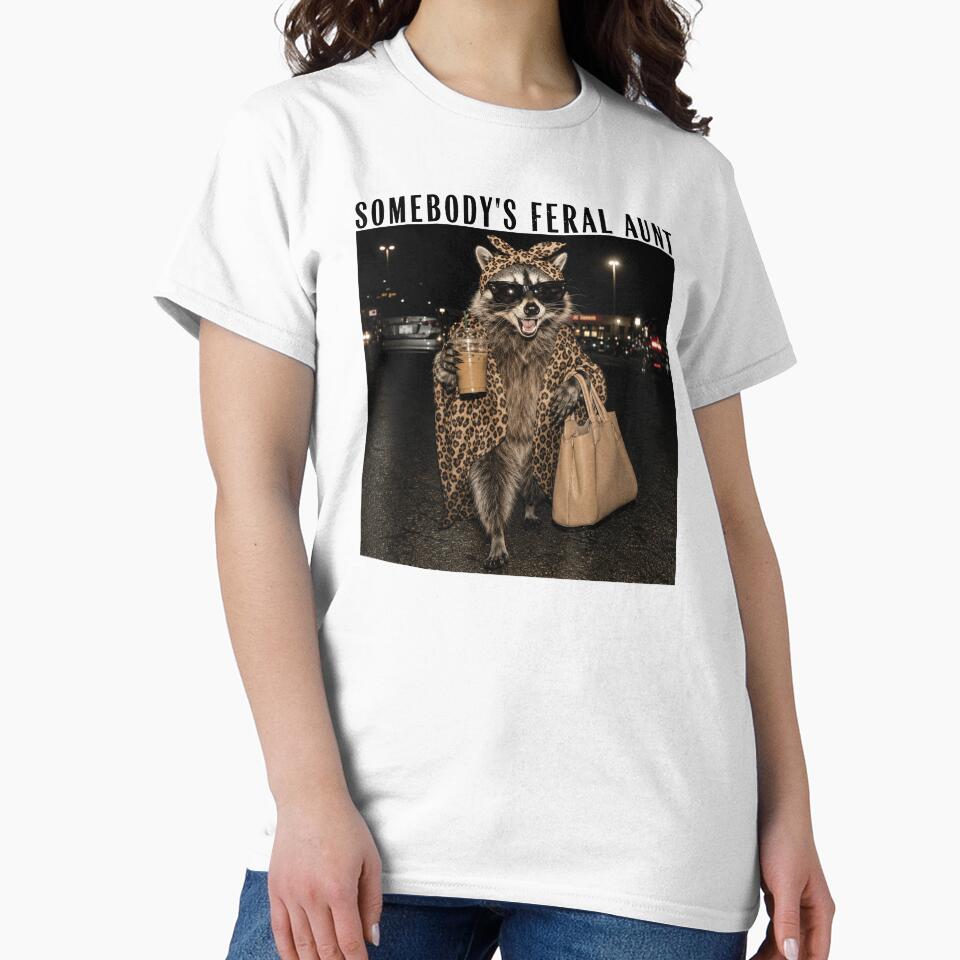Somebody's Feral Aunt, Funny Raccoon Iced Coffee 2 by sentfromemily