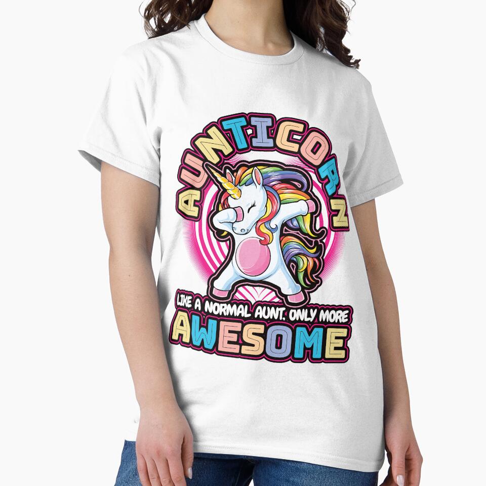 Aunticorn like a normal Aunt Dabbing Unicorn by Hananiah Merch