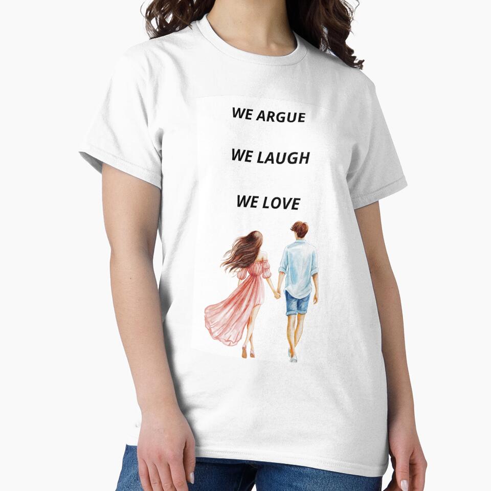 We Argue We Laugh We Love – Couple Quote Art Print by Mastalina99