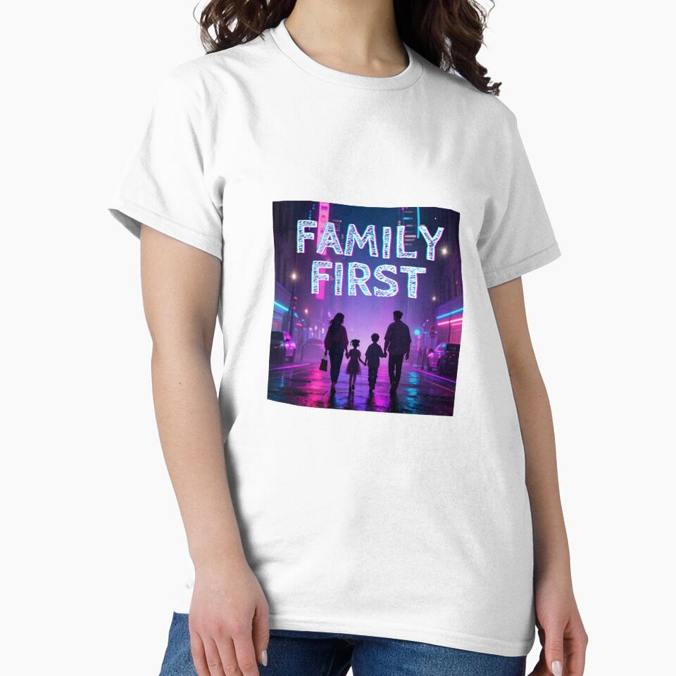 Family First New York – Cartoon Mom Dad Kids Illustration by gluxdesing
