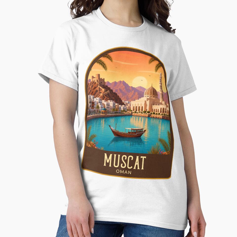 Muscat Vintage Travel Illustration by HomeLivingCo