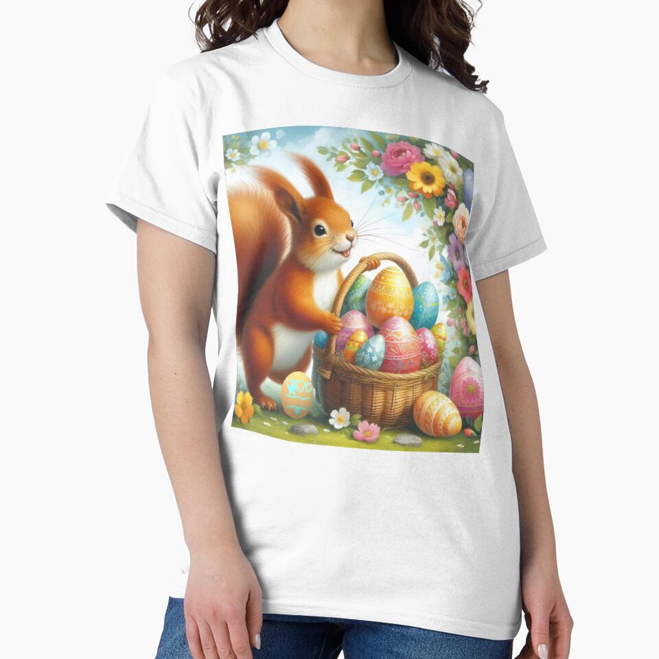 Easter  squirrel with egg basket by Expressions-Sel