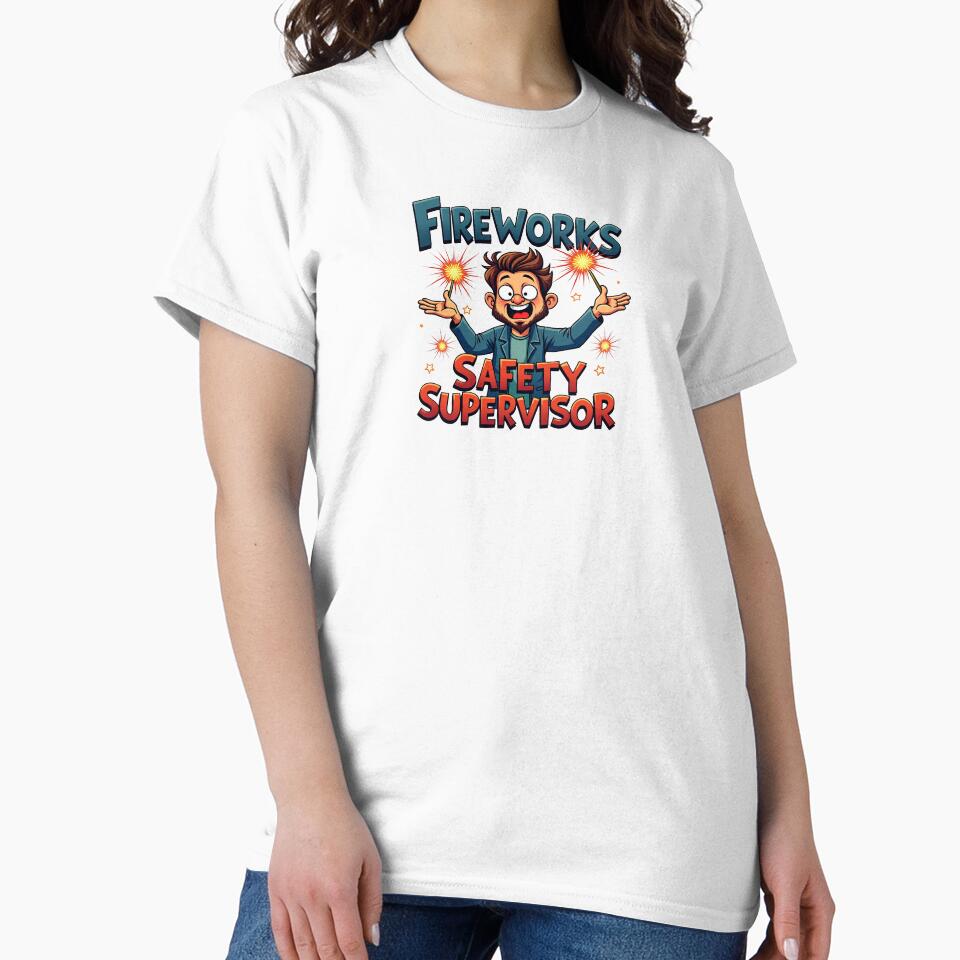 Funny 4th of July Shirt – Fireworks Safety Supervisor Joke Tee by SNW-Collective