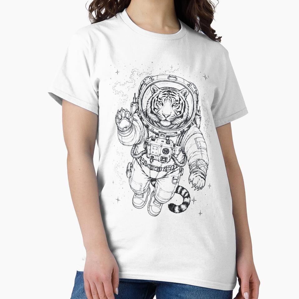 Vintage Tiger Astronaut Animal Lover by TerryConnells
