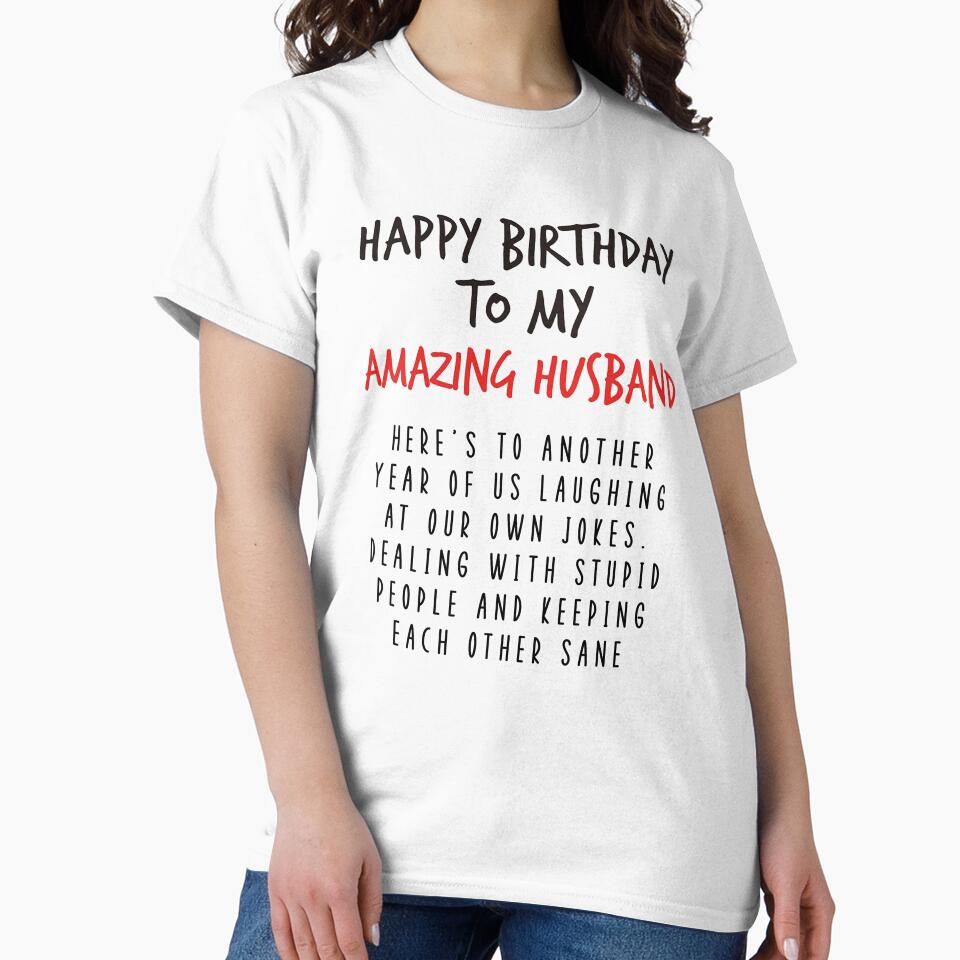 Happy Birthday Card for Husband, Funny Birthday Gift for Amazing Husband Hubby from Wife by Jesticker