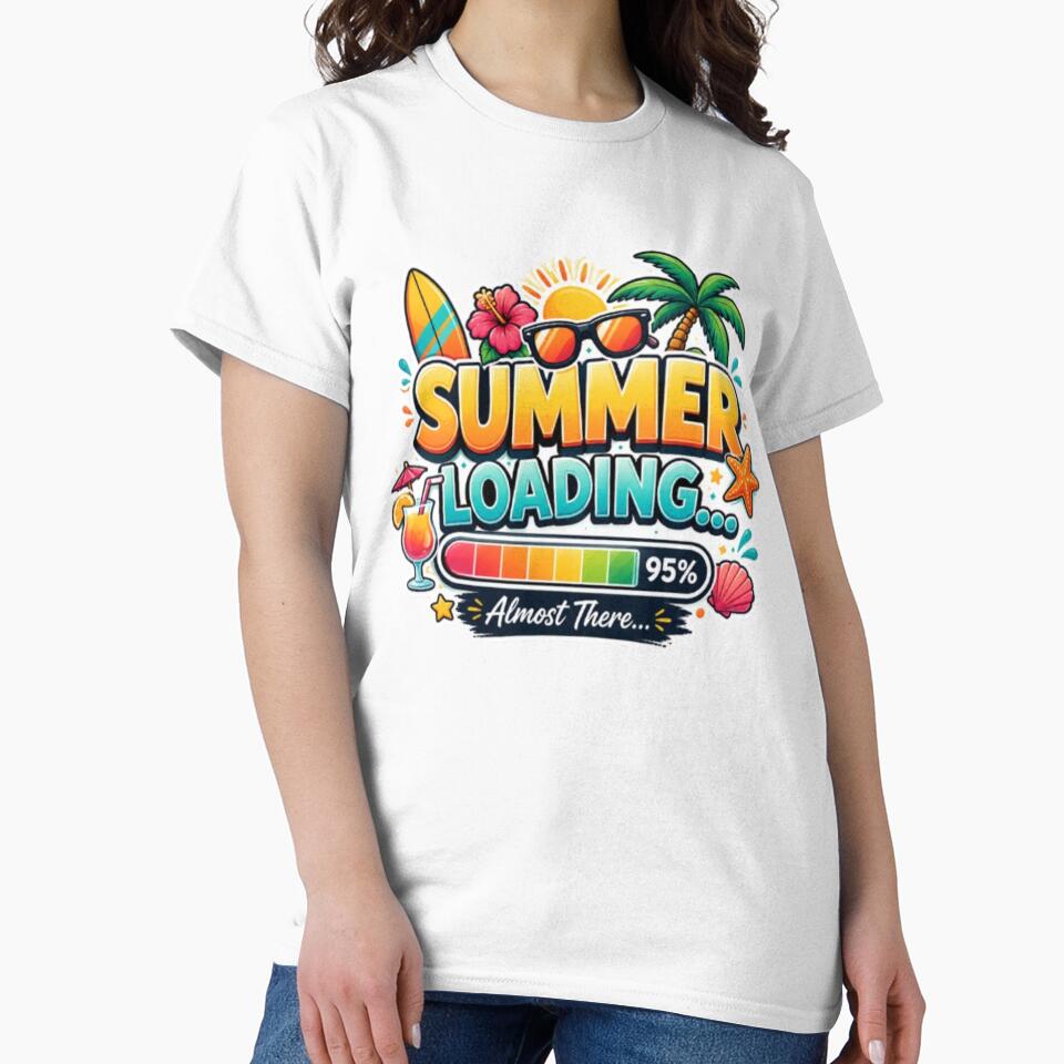 Summer Loading... 99% Vacation Incoming | Funny Beach Vacation Sticker Style by Salma.Store