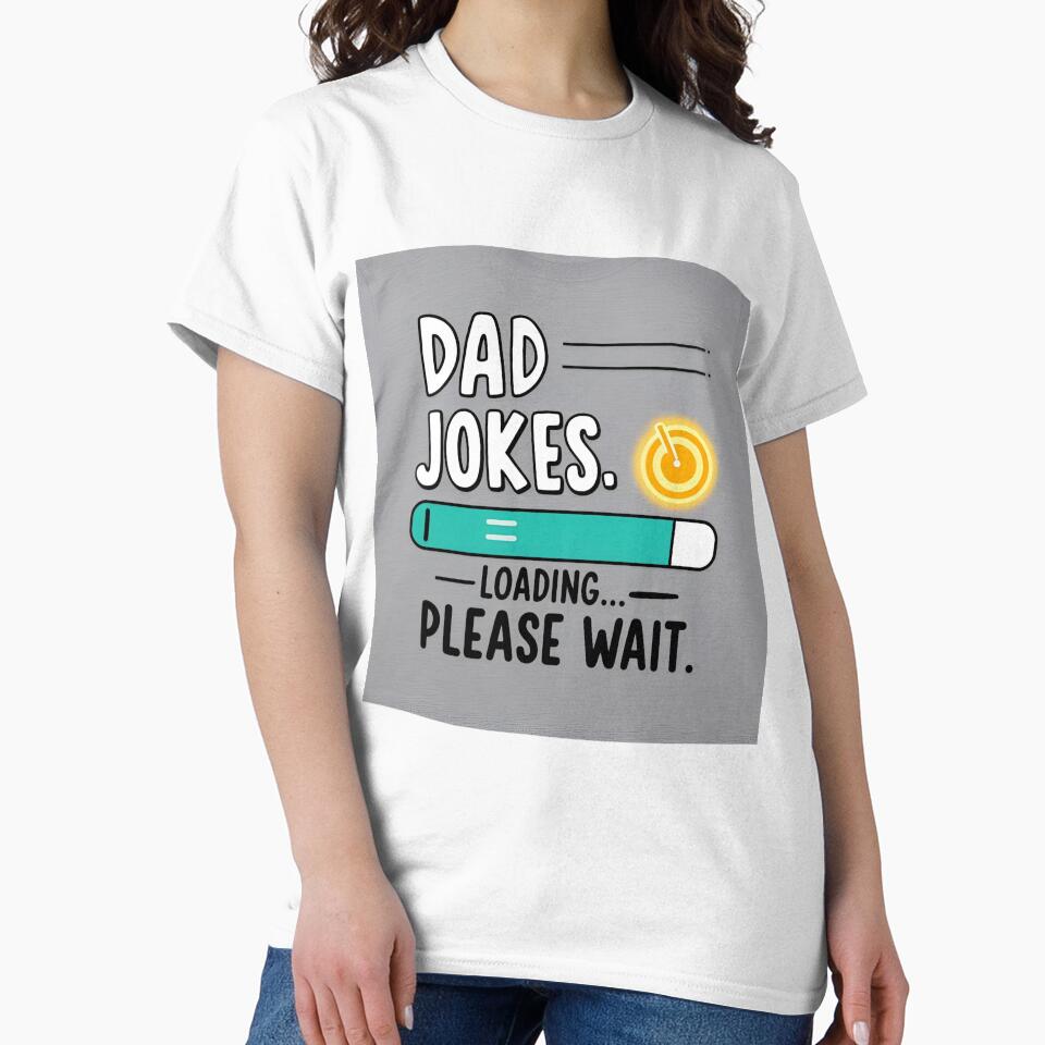 Dad Jokes in Progress | Cool Dad Shirt by azersan