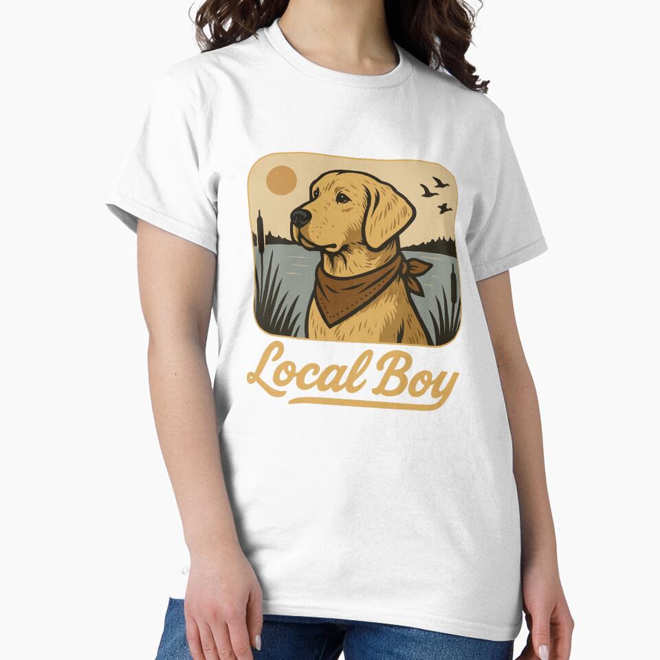 Local Boy Golden Retriever Labrador Hunting Dog Gold by Lichtisign