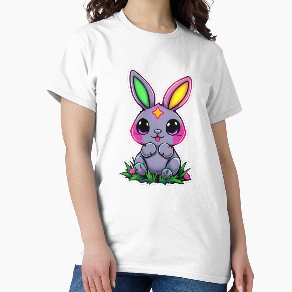 cute Easter purple space bunny Sticker,cute easter,Happy Easter,Easter Day,easter illustration by Expressions-Sel