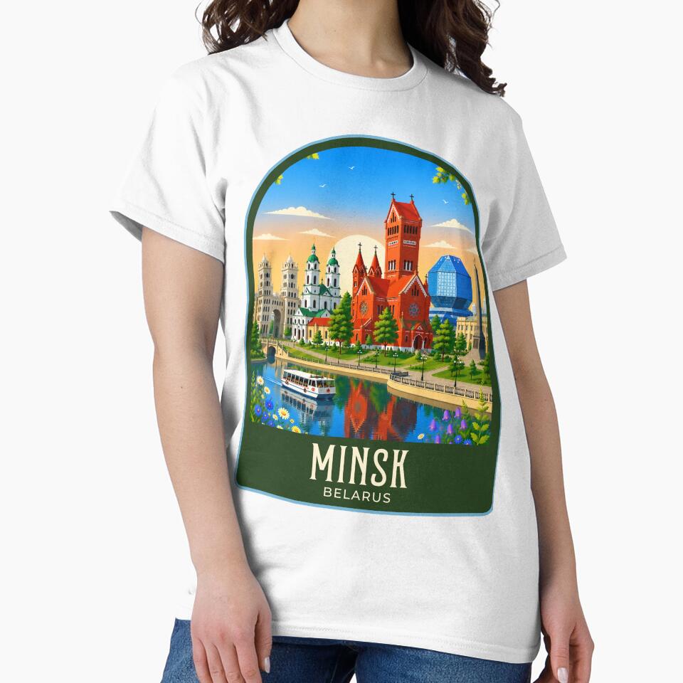 Minsk Vintage Travel Illustration by HomeLivingCo
