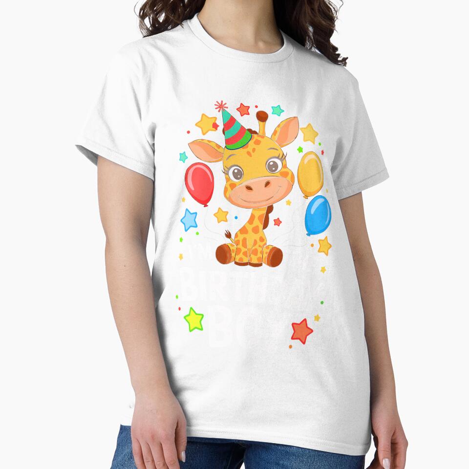 Funny Giraffe Birthday Boy Bday Boys Girls Kids by rafaeltto