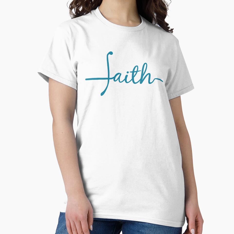 Blue Horizontal  Faith cross- christian design by Faithandpattern