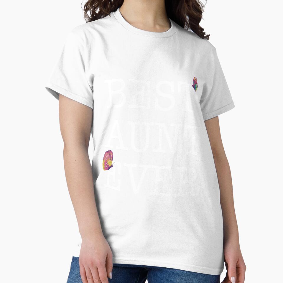 Womens Best Aunt Ever Heart T Shirt Cutest Auntie Mother's Day Gift by smartrocket
