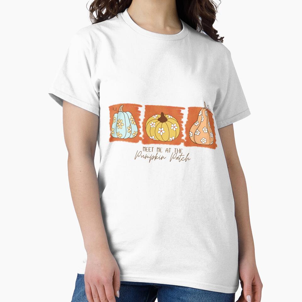 Meet Me at the Pumpkin Patch | Cute Fall Pumpkin Typography | Cozy Autumn Aesthetic by Pragatee