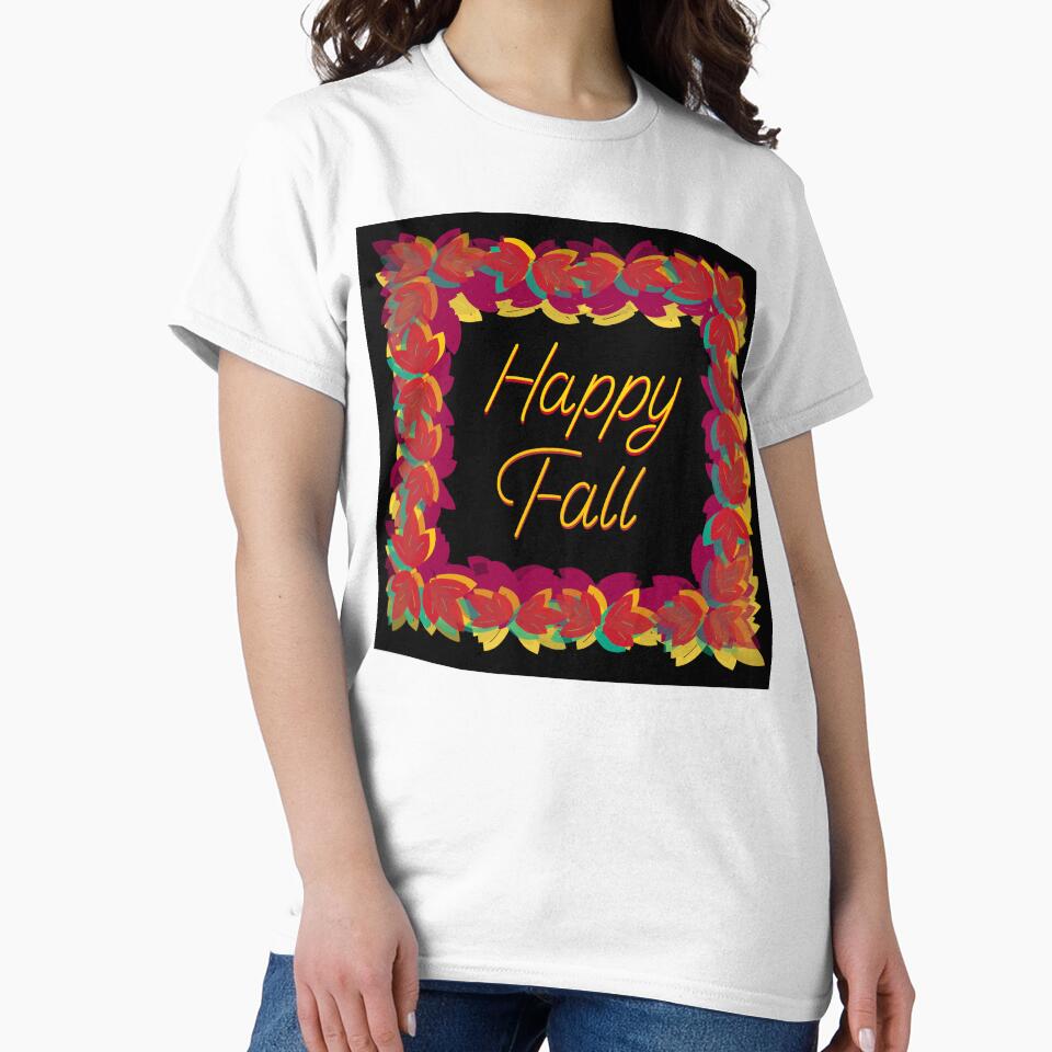Happy Fall - Hand Drawn Colorful Fall Leaves by Victoria Rose