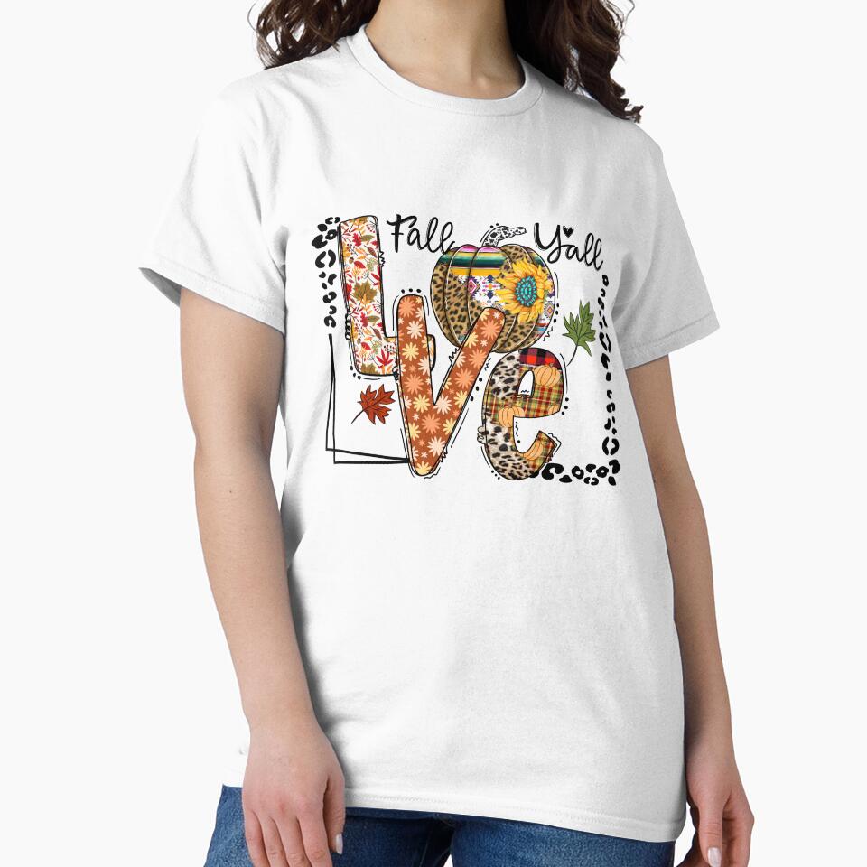Love Fall Y’all Autumn Leaves by dalypdesign