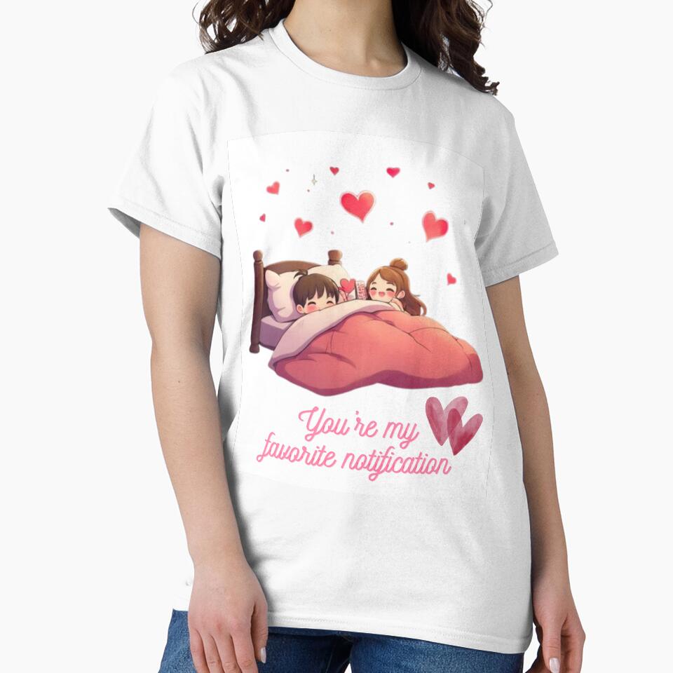 You're My Favorite Notification | Cute Snuggling Couple with Hearts by NovaVibe828