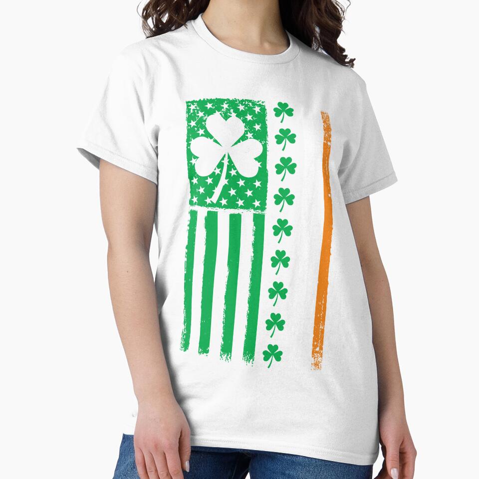 St Patricks Day Irish American Flag by RR-Arts