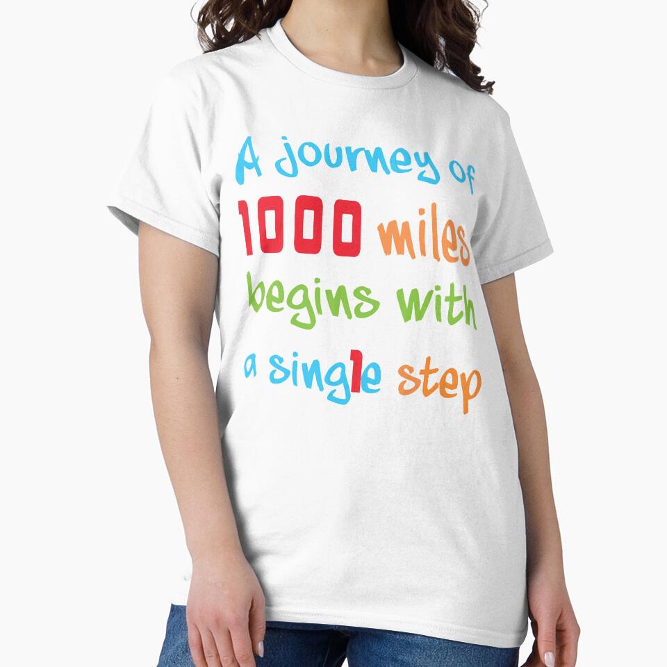 A journey of 1000 miles begins with a single step, Motivational quotes, positive words and inspirational sayings for encouraging to do the best in your life. by Quotesgallery