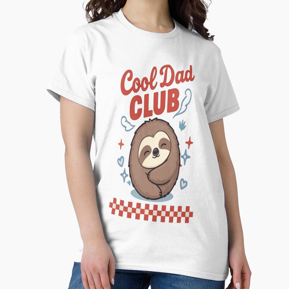 Cool Dad Club Cute Sloth Design by Pacificdubey