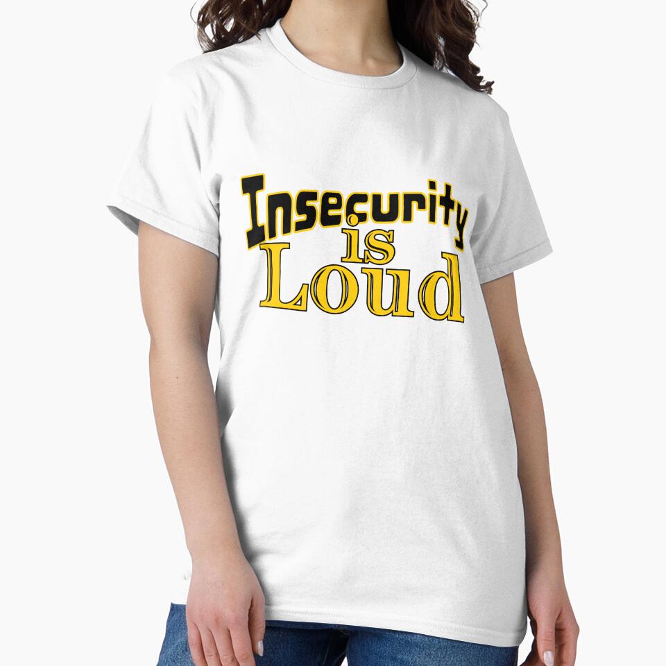 Insecurity is Loud Retro Inspirational Quote Typography Design. by Raise2Shine