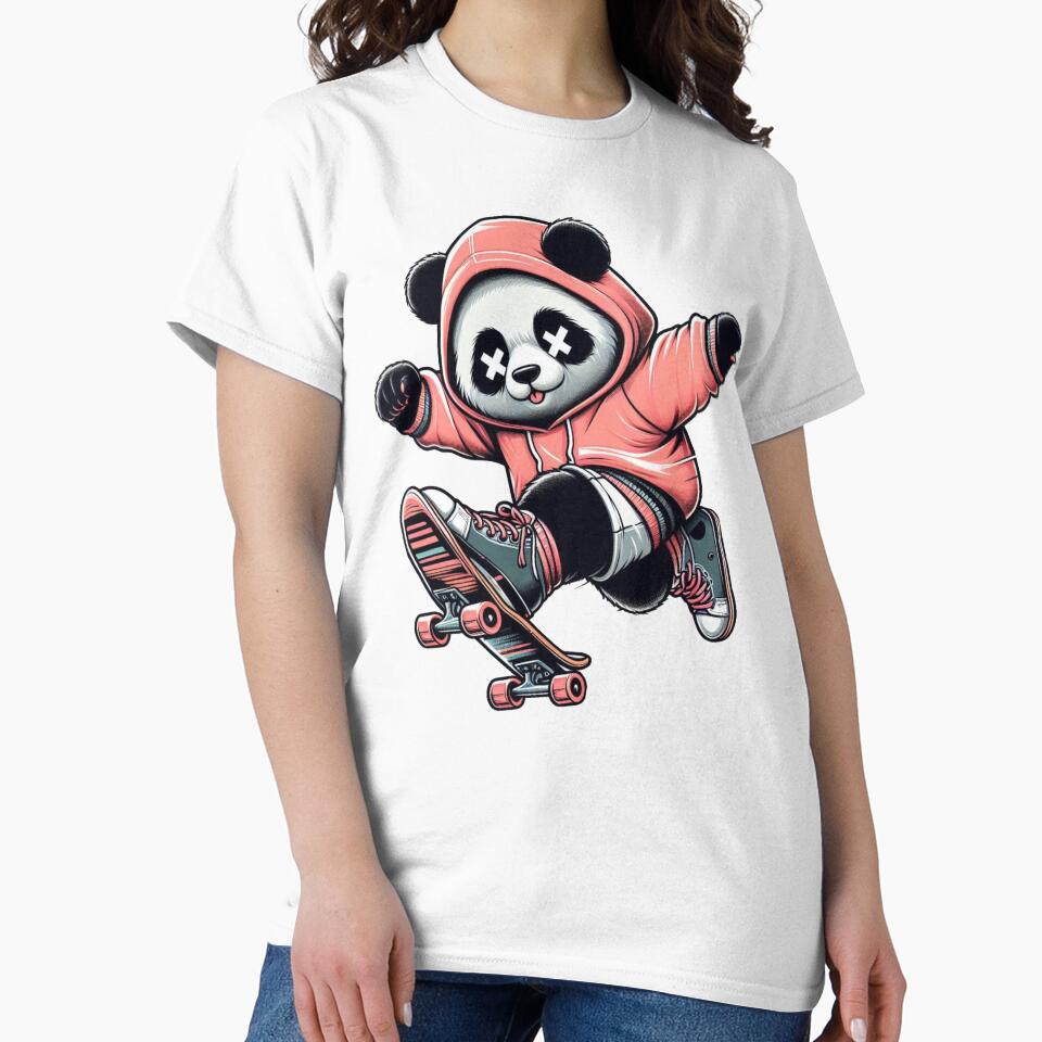 Skater Panda in Streetwear Style by .LessuX.