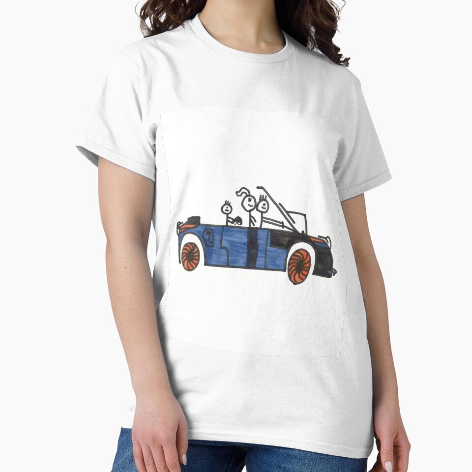 Little boy drawing parents and car by TeddyPrint