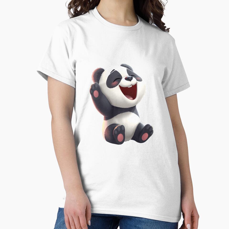 Cute Laughing Panda Cartoon | Adorable Happy Panda Art by gtrock