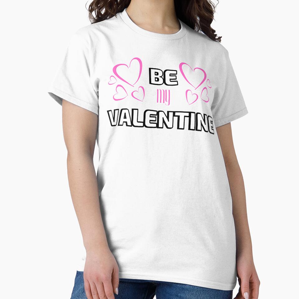 Valentines Day Couples Matching Valentine Fun | Be My Valentine Pink and Black by Rainbows Rock