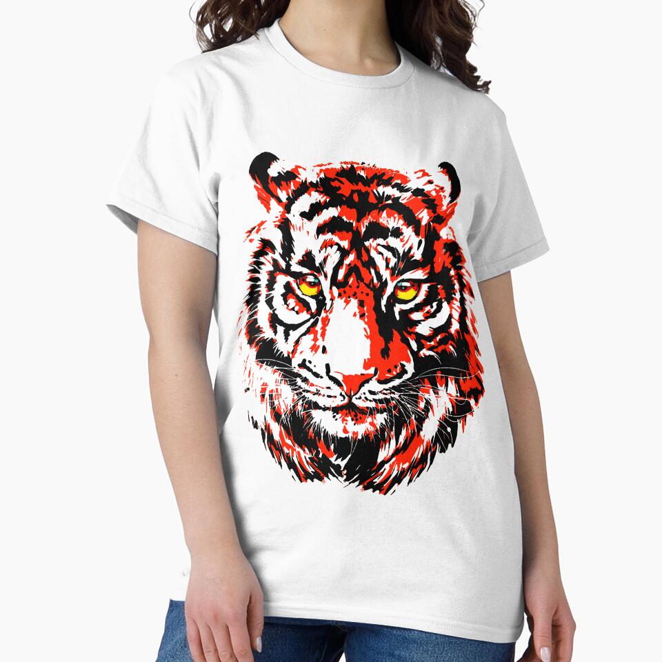 Red Tiger Head - Realistic Tiger Eyes by BigWildKiwi
