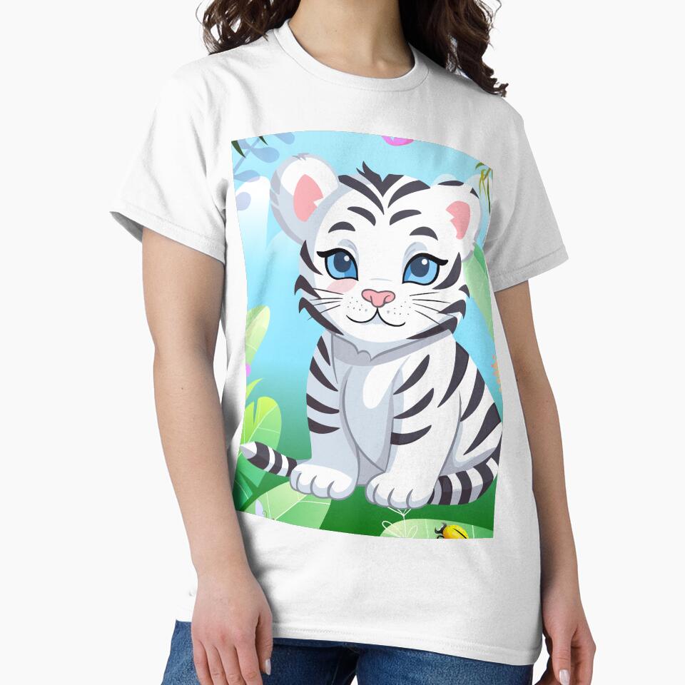 TIGER GRAPHIC BABY SIBERIAN TIGER DESIGN by OnlineTshirtMan