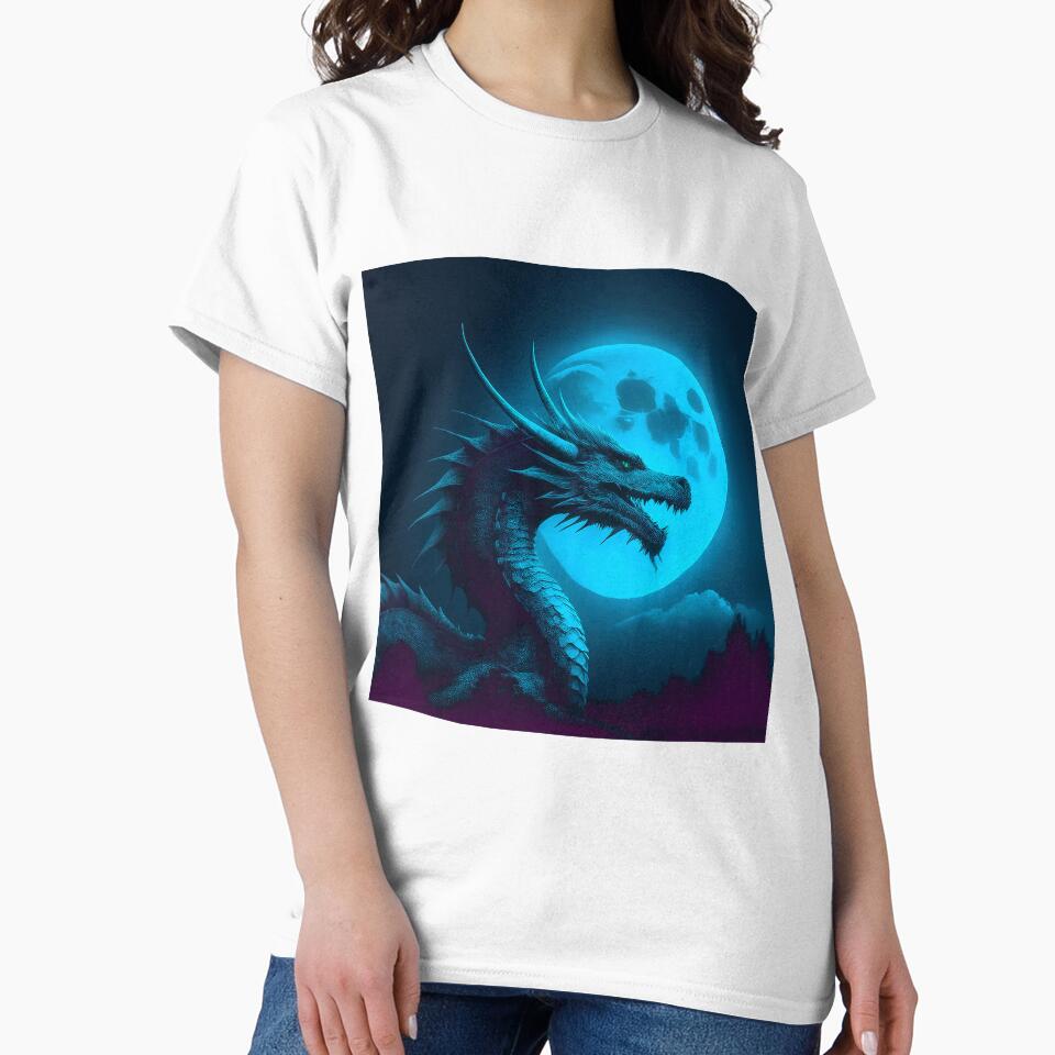 Dragon in blue moonlight by BAR DEC
