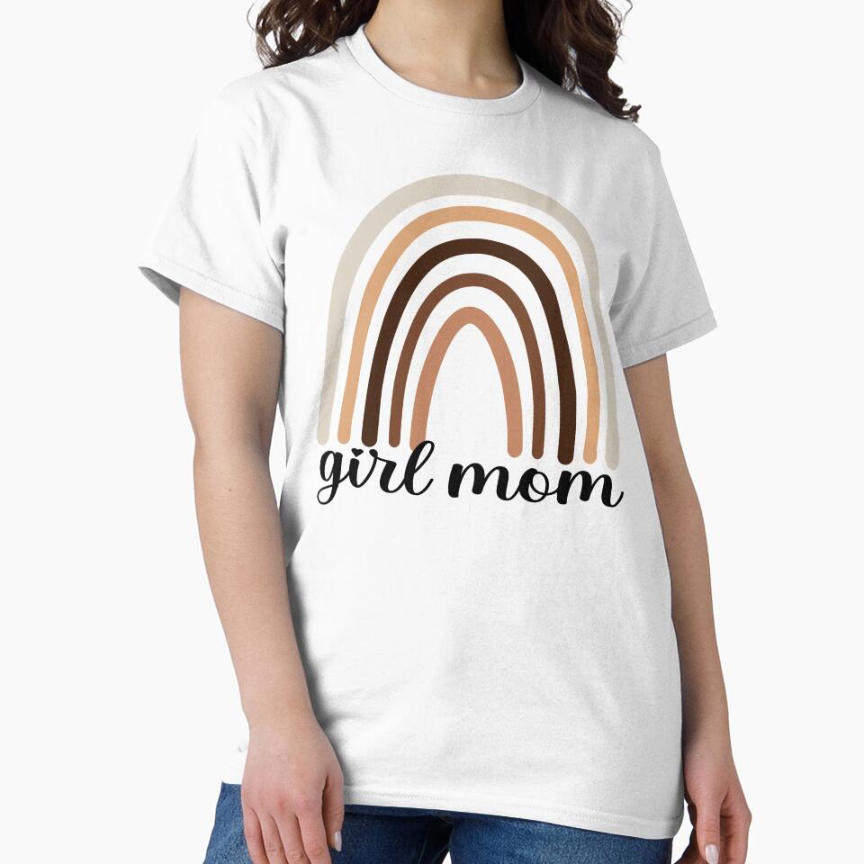 Girl Mom Rainbow shirt, Gift for Mother's Day & Birthday, Mom Birthday Gift, birthday gift for mom, kids' shirt, Aesthetic mom, Matching mom and daughter by Noe Mill