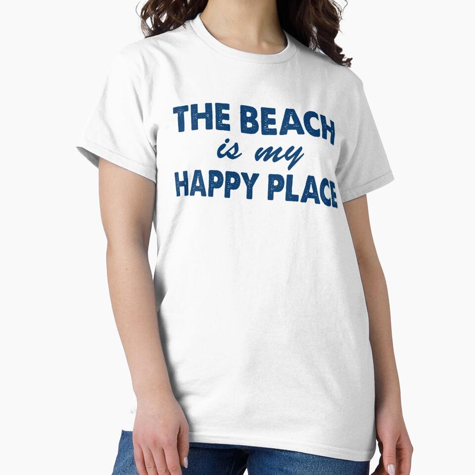 The Beach Is My Happy Place Type Only by jaycartoonist